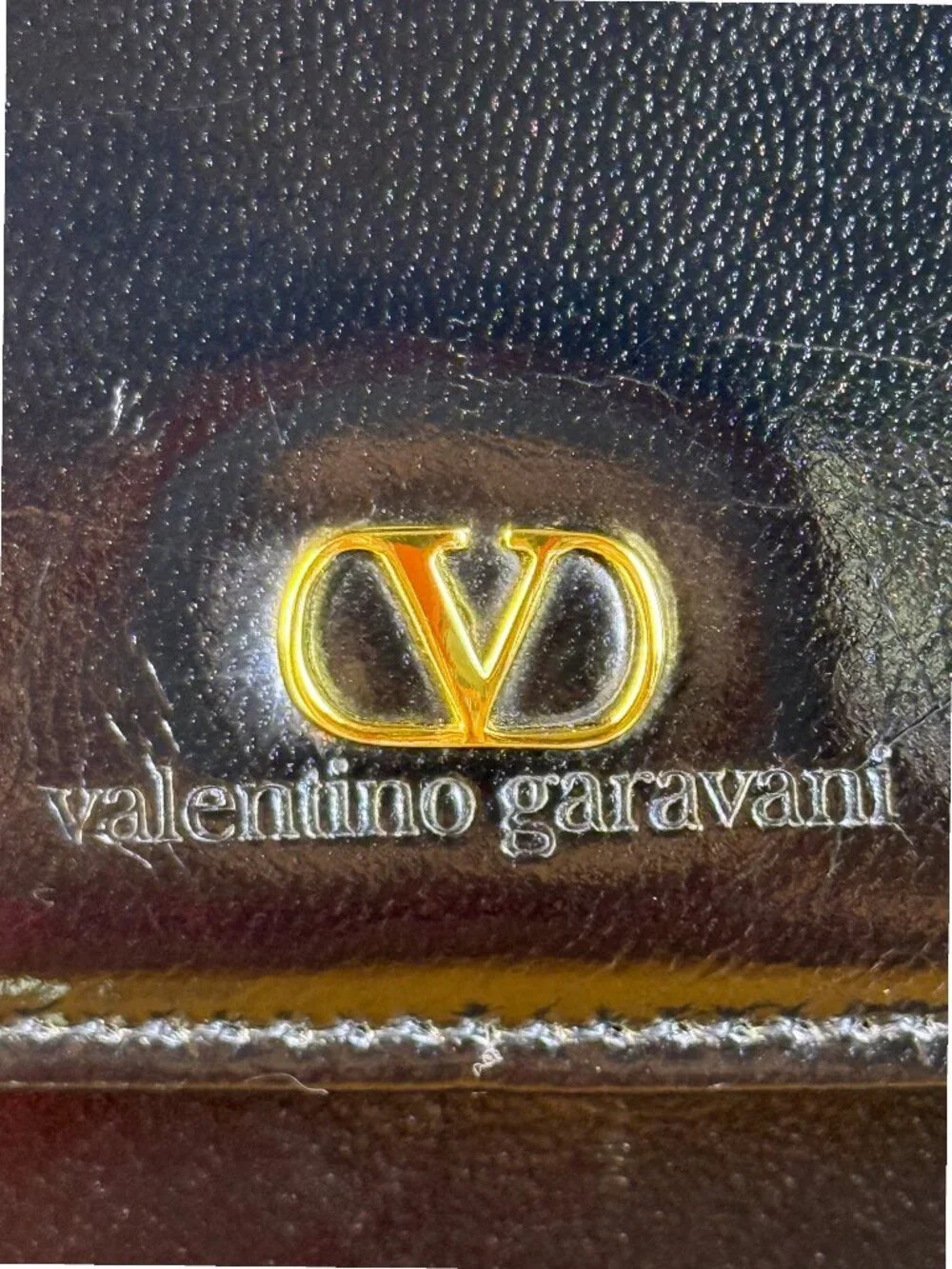 Valentino Garavani Rare Vintage Black Patent Top Handle Satchel Bag with COA